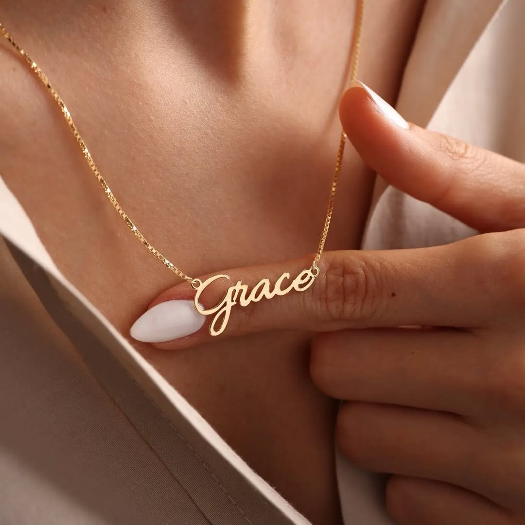 Custom Name Necklace - 24 Karat Gold