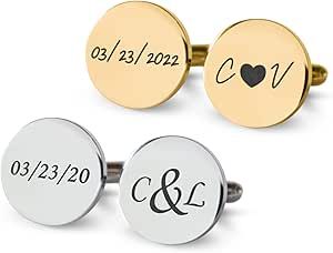 Custom Engraved Cufflinks for Men