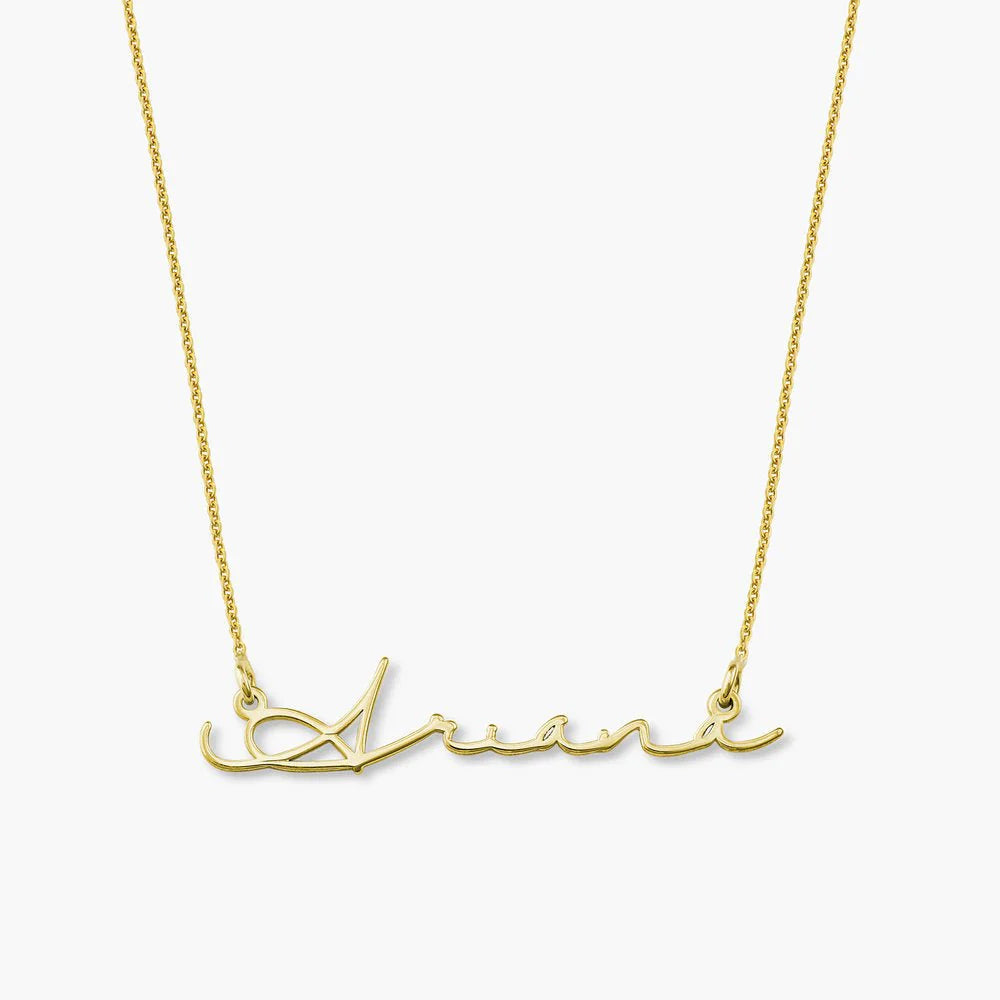 SIGNATURE NAME NECKLACE - 18 Karat GOLD PLATED