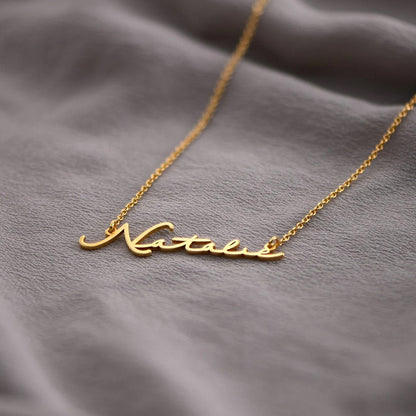 SIGNATURE NAME NECKLACE - 18 Karat GOLD PLATED