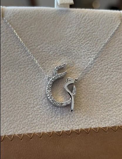 Twilight Arabic Initial Initial Necklace