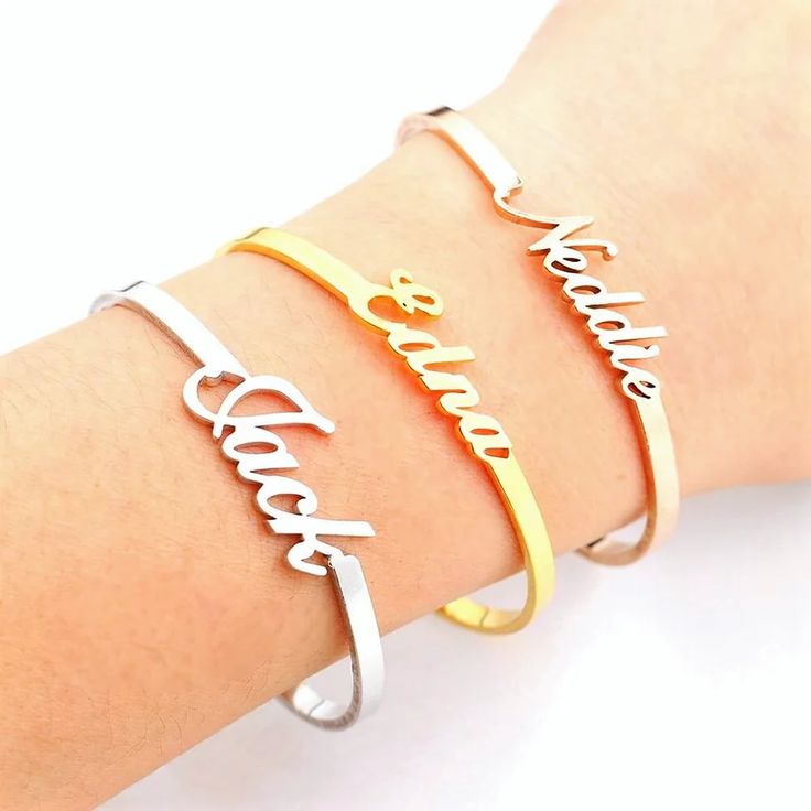 Custom Name Bangle – Stylish & Elegant Custom Jewelry