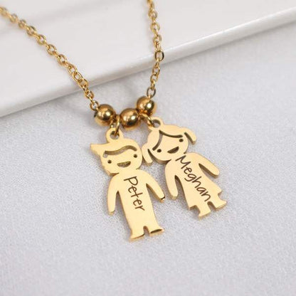 Custom Engraved Name Necklace for Couples