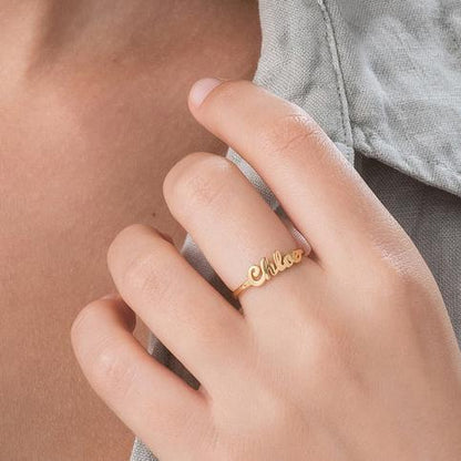 Personalized Name Ring – Custom Stackable Rings for Women